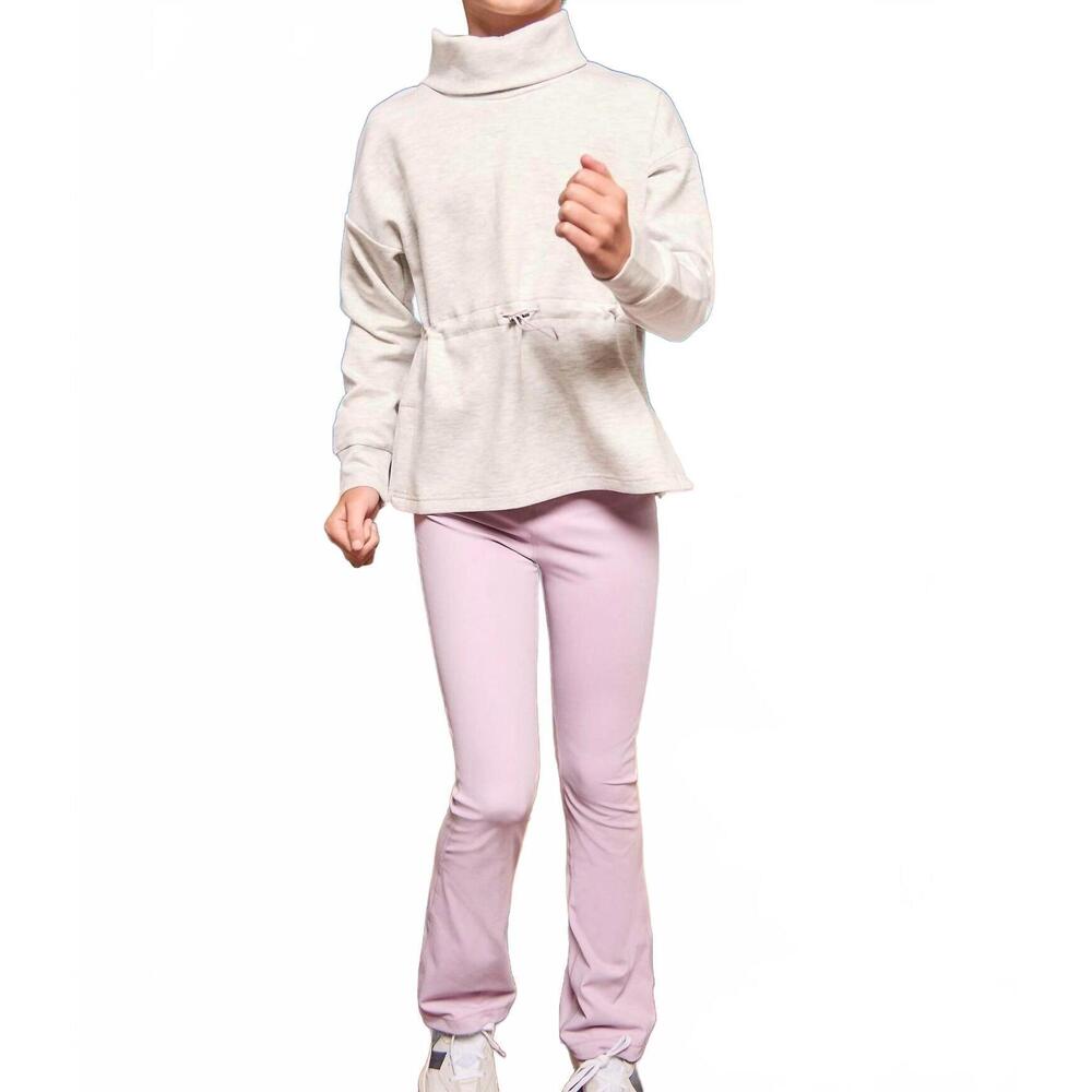 NEW PLEAT girls florie flare leggings in lilac
